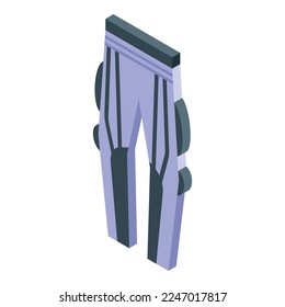 Lederhose Icon isometrischen Vektorgrafik. FahrradUniform. Fahrradgetriebe