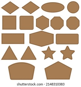 Leather Patch icon vector set. Leather Pattern illustration sign collection. Hat Patch symbol or logo.