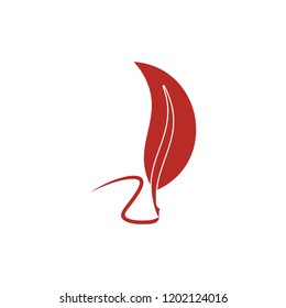 leather pen writer symbol vector