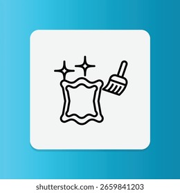 Symbol für Lederpolitur. Bearbeitbarer Strich. Vektorgrafik	