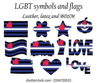 Leather Pride Flag. flag Leather, latex and bdsm. Symbol for leather fetishists, practitioners of sadomasochism, BDSM or related practices.