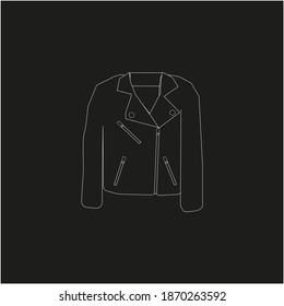 Lederrock-Jacke. Illustration für Web- und Mobile-Design.