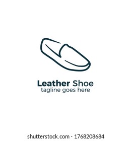 leather shoe logo design vector illustration