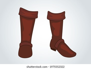 leather shoe pair in isolated background. Trucking concept