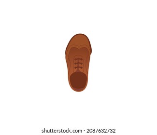 Icono aislado del vector del zapato de cuero. Ilustración de Emoji. Emoticono vectorial del calzado masculino