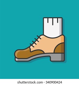 leather shoes footwear icon