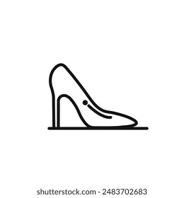 leather shoes heel icon vector set collection for web