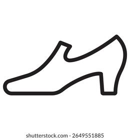 couro sapatos calcanhar ícone vetor ilustração sinal isolado