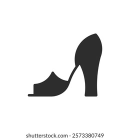 leather shoes heel icon web design in vector