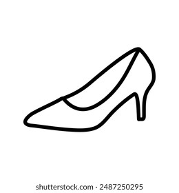 leather shoes heel linear logo mark in black and white