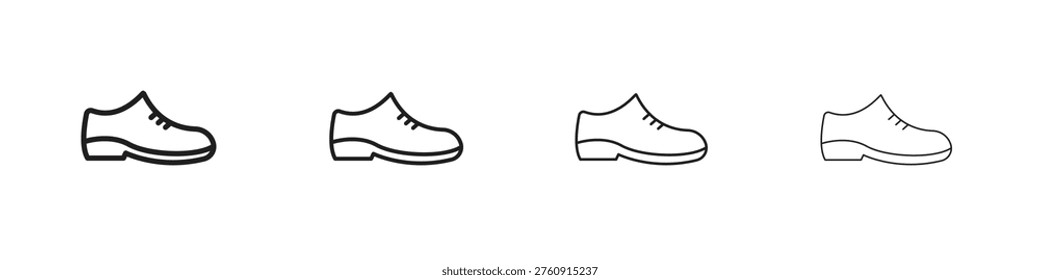 Leather shoes icon line icon. linear style vector symbols collection on white background