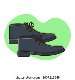 Leather Shoes Icon Vector Design Illustration