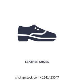 leather shoes isolated icon. Simple element illustration from clothes concept. leather shoes editable logo symbol design on white background. Can be use for web and mobile.