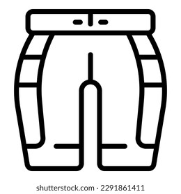 Leather shorts icon outline vector. Biker uniform. Motorcycle fashion