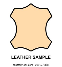 Leather skin fashion icon, animal material graphic sign, texture design vector illustration .