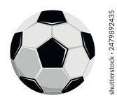 leather soccer ball. Soccer balls or football ball.  Vector illustration. Eps 10.