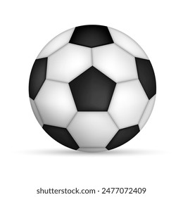 leather soccer ball. Soccer balls or football ball.  Vector illustration. Eps 10.