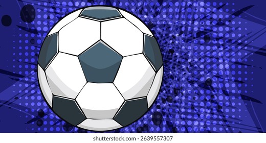 leather soccer ball. Soccer balls or football ball.  Vector illustration. Eps 10.