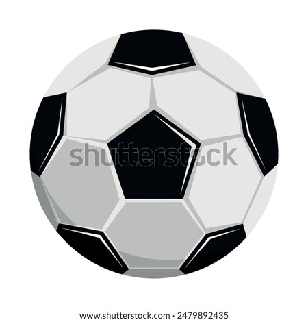 leather soccer ball. Soccer balls or football ball.  Vector illustration. Eps 10.