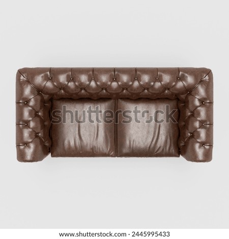 leather sofa seen from above