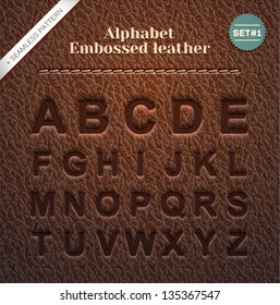 Leather stamped alphabet