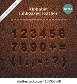 Leather stamped alphabet