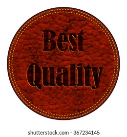 Leather Tag - Best Quality - vector illustration 