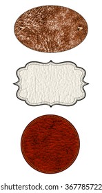 Leather Tags  - vector illustration 