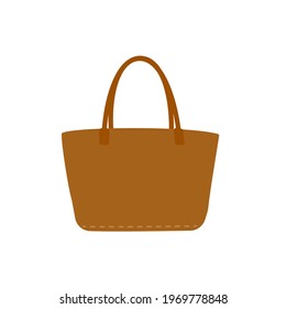 Ledertote-Tasche.Vektorgrafik, die leicht zu bearbeiten ist.