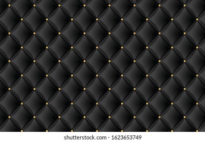 Leather upholstered sofa. background black color. patterns texture. Vector background can be used in cover design, texture furniture, Leather upholstery leather, Vintage. vector - illustration