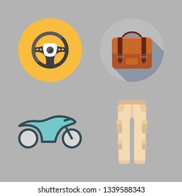 leather vector icon set