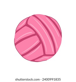 leather volleyball ball cartoon. competition play, volley equipment, sphere leisure leather volleyball ball sign. isolated symbol vector illustration