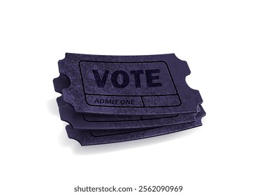 The leather vote tickets are highlighted on a white background.