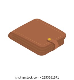 leather wallet design over white