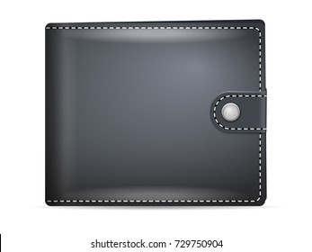 Leather wallet on a white background.