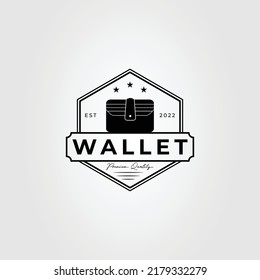 Leather Wallet Or Silhouette Purse Logo Vector Illustration Design