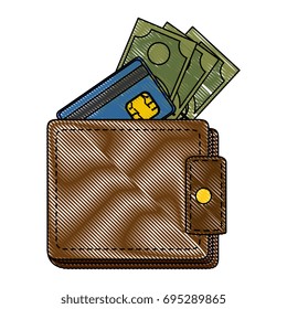 Leather wallet symbol