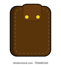 Leather wallet symbol