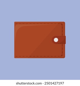 Leather wallet vector icon. Money wallet vector illustration. leather dollar wallet