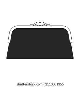Leather wallet vector icon.Black vector icon isolated on white background leather wallet.