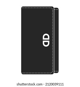 Leather wallet vector icon.Black vector icon isolated on white background leather wallet.