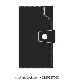Leather wallet vector icon.Black vector icon isolated on white background leather wallet.