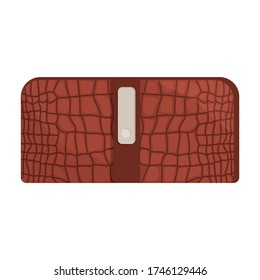 Leather wallet vector icon.Cartoon vector icon isolated on white background leather wallet.
