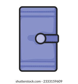 Leather wallet vector icon.Color vector icon isolated on white background leather wallet.
