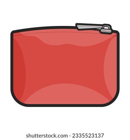 Leather wallet vector icon.Color vector icon isolated on white background leather wallet.