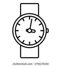 Icono de reparación de reloj de cuero. Esquema reloj de cuero reparación icono de vector de diseño web aislado en fondo blanco