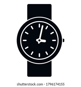 Icono de reparación de reloj de cuero. Ilustración simple del icono del vector de reparación de relojes de cuero para el diseño web aislado en fondo blanco