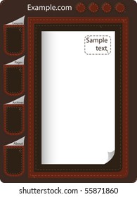 leather website design, abstract template; vector art illustration