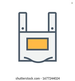 Diseño vectorial de telas o equipos de seguridad a prueba de fuego, trazo perfecto y editable de 64x64 píxeles.