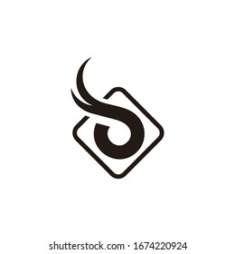 leather wings square dimple geometric logo vector
